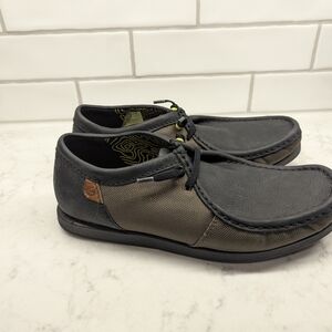 Clarks Black and Gray Men's Loafers